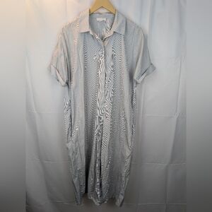 COS Striped Button-Up Dress Size  XS In EUC